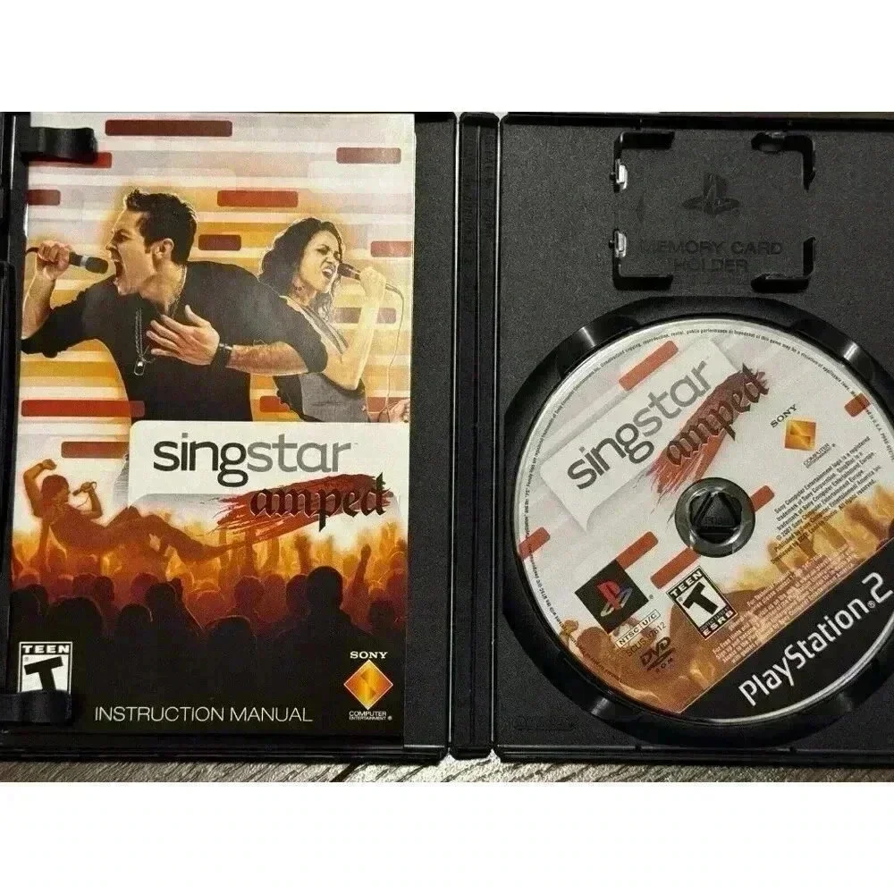 Sony PLAYSTATION 2 PS2 Lot of 3 GAMES 2 Singstar (POP +‎ Amped) and 1 Boogie